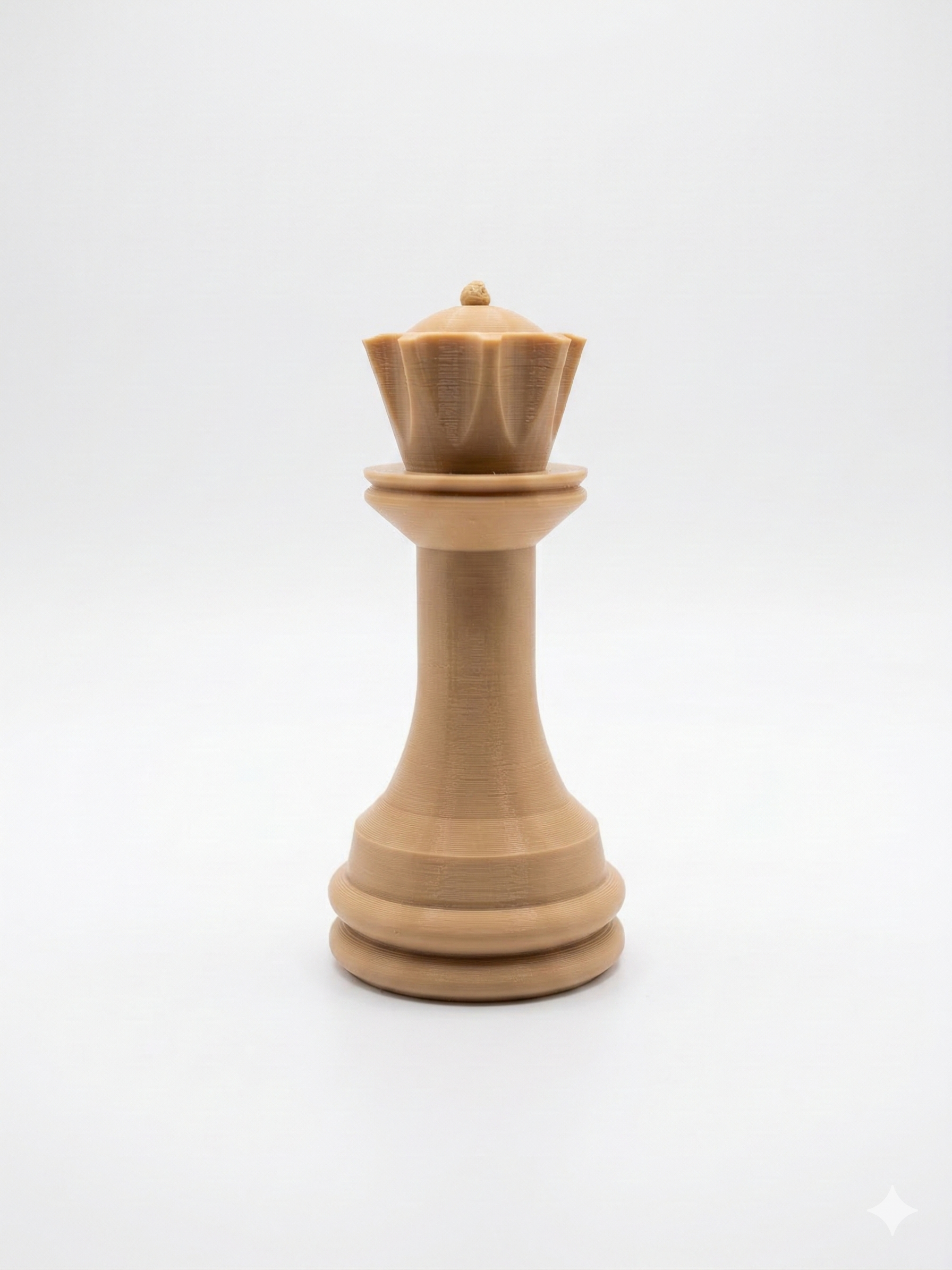 Reina impresa en PLA color natural o tono latte.