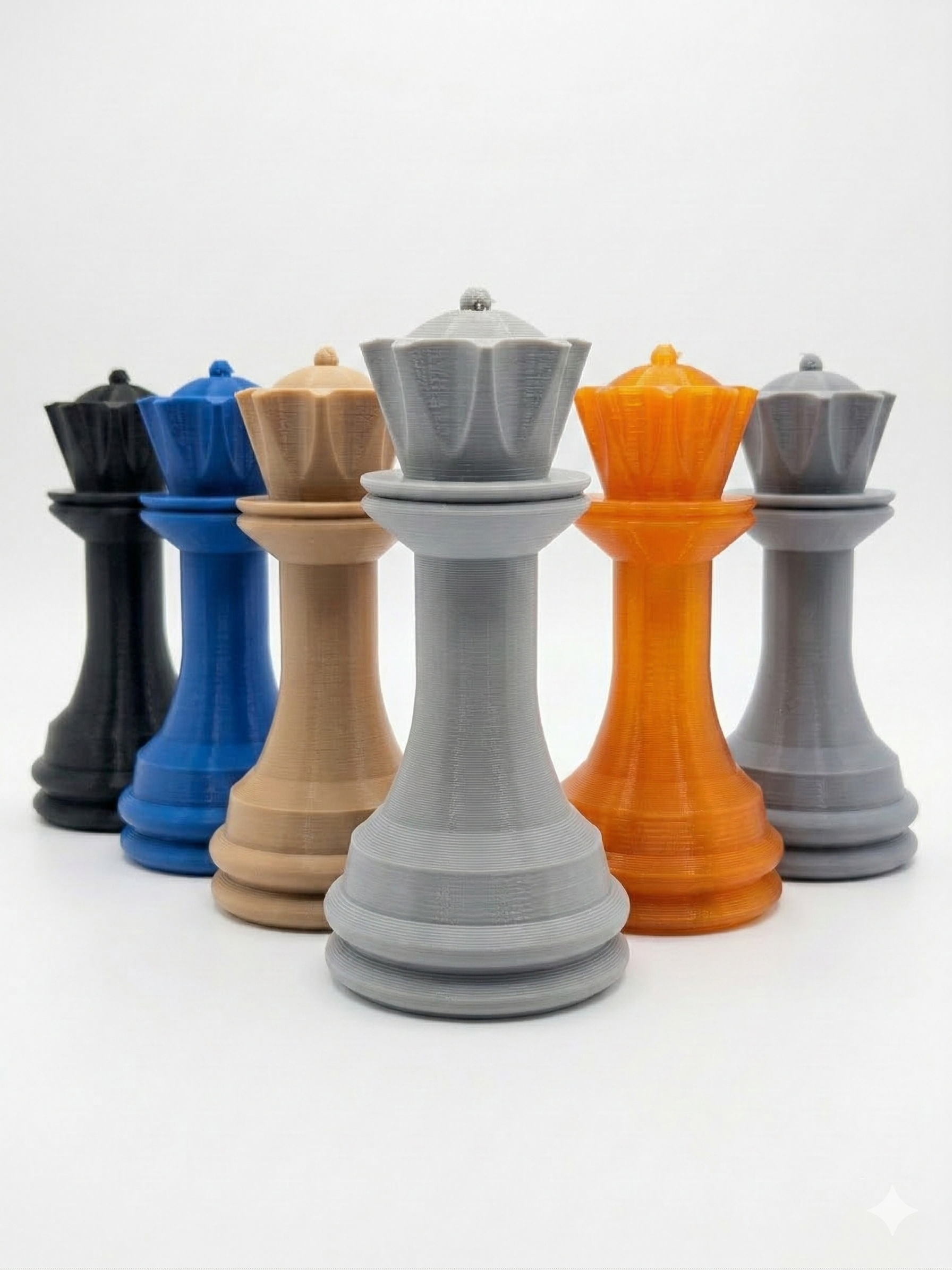 Muestrario de varios colores PLA disponibles para impresión 3D.